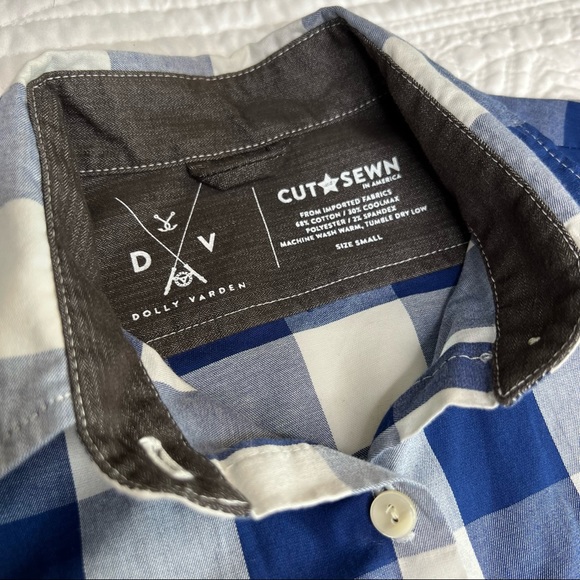 Dolly Varden Women's Rivadavia Shirt Small Blue Checkered Outdoor Clothing - Picture 3 of 11